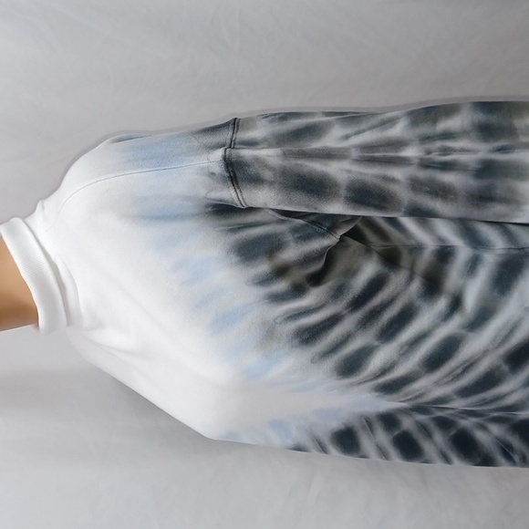 Style & Co Tie-Dye Mock-Neck Sweatshirt, Blue/Black Combo - Picture 6 of 11